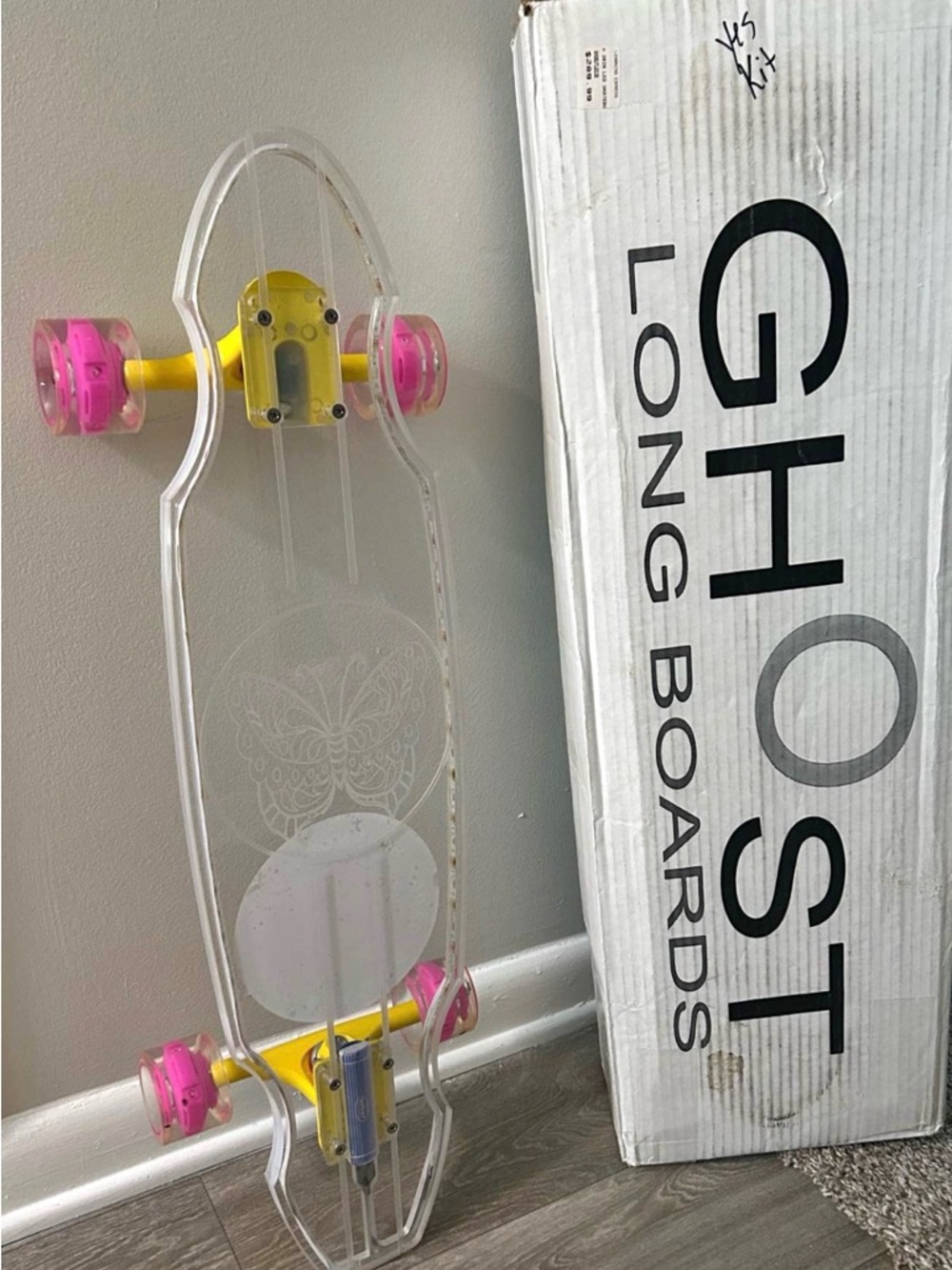BRAND NEW Ghost Clear LED Longboard 30in
